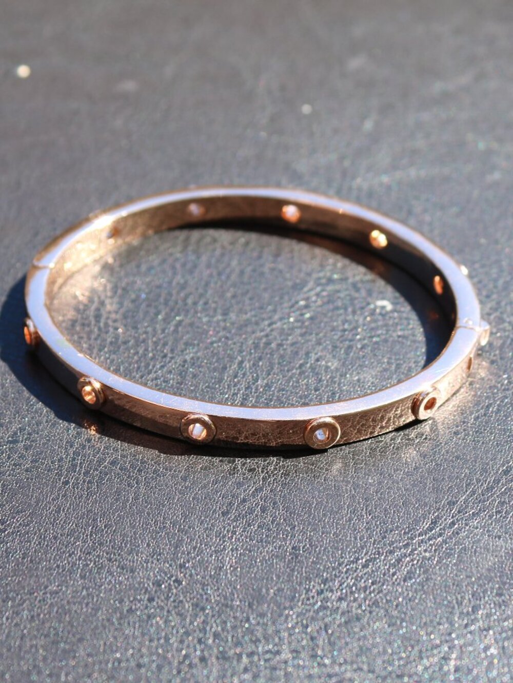 Kate Spade New York Set In Stone Hinged Bangle Bracelet